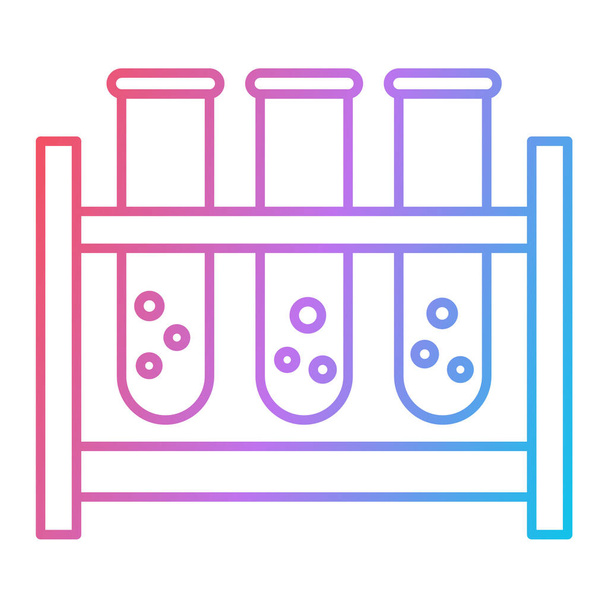 test tubes icon vector. laboratory glassware sign. isolated contour symbol illustration - Vector, Imagen