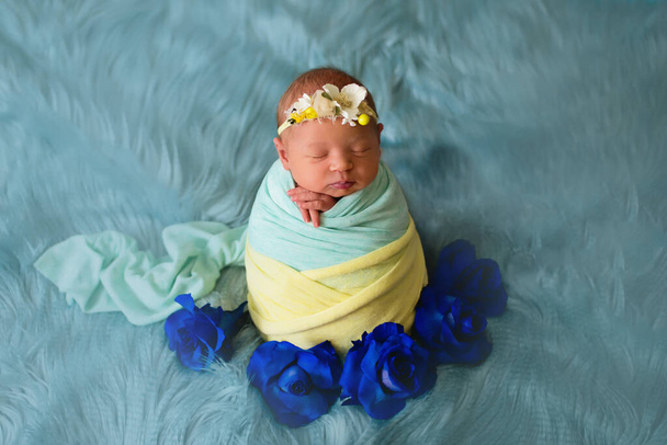 概念新生児の愛国的なウクライナの撮影 - 写真・画像