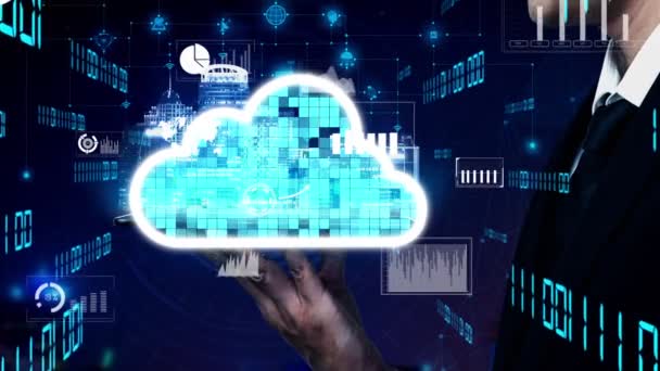 Концептуальные облачные вычисления и технологии хранения данных для будущих инноваций - Кадры, видео