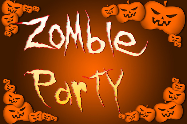 Halloween Zombie Parte texto sobre fondo
 - Foto, imagen
