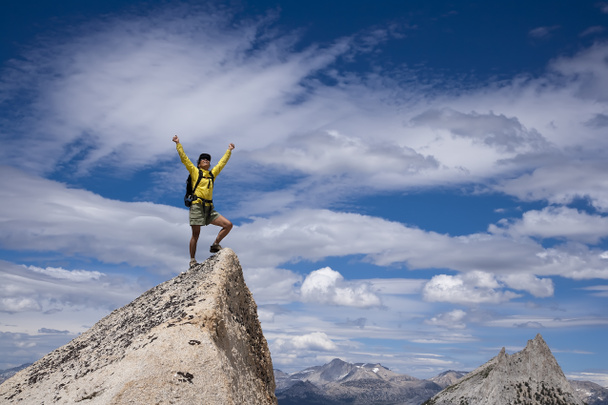 Rock climber on the summit. - Photo, Image