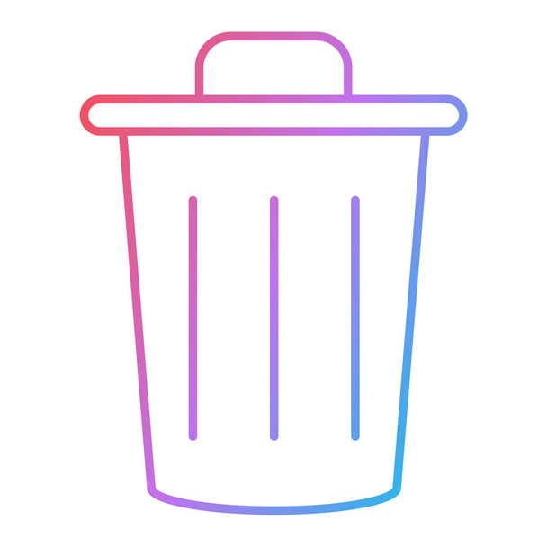 Εικονίδιο σκουπιδοτενεκέ απεικόνιση περίγραμμα των εικονίδια φορέα ανακύκλωσης κάδο για το σχεδιασμό web - Διάνυσμα, εικόνα