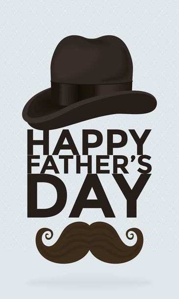 happy fathers day card - Vector, imagen