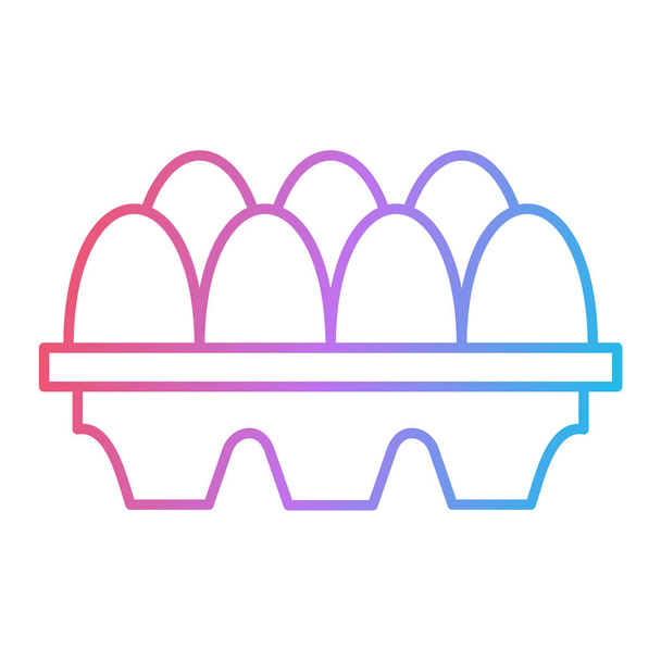 vetor ícone ovos. sinal de linha fina. ilustração de símbolo de contorno isolado - Vetor, Imagem