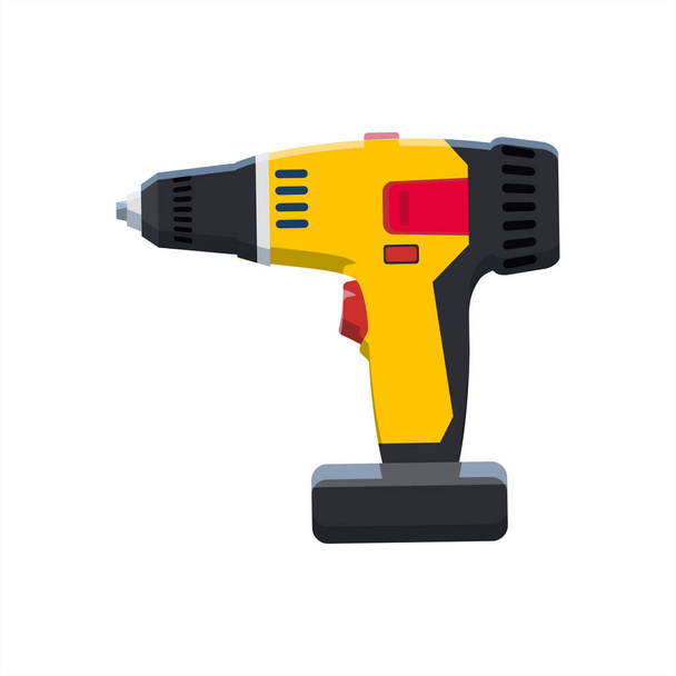 Electric screwdriver, drill tool, illustration, vector - Vektor, kép