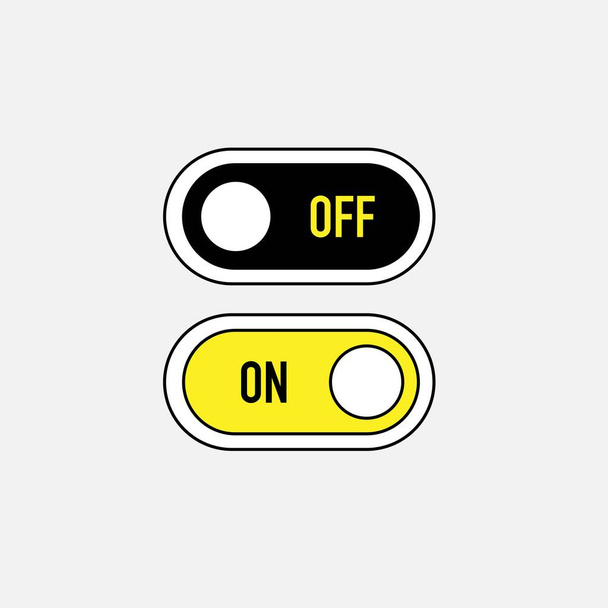 Black outline buttons design - Vector, Imagen