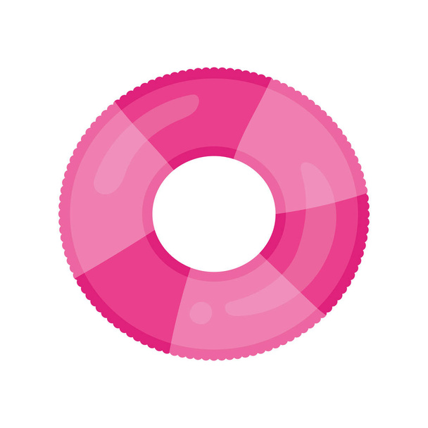 salva-vidas rosa flutuar - Vetor, Imagem