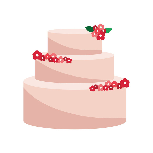 sweet wedding cake - Vector, Image