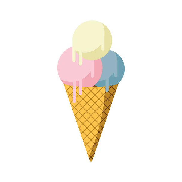 ice cream delicious - Vector, imagen