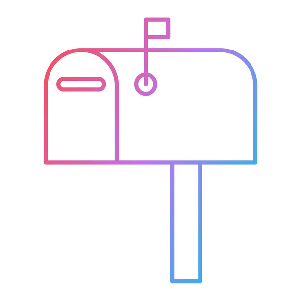 posta kutusu simgesi vektör illüstrasyonu - Vektör, Görsel