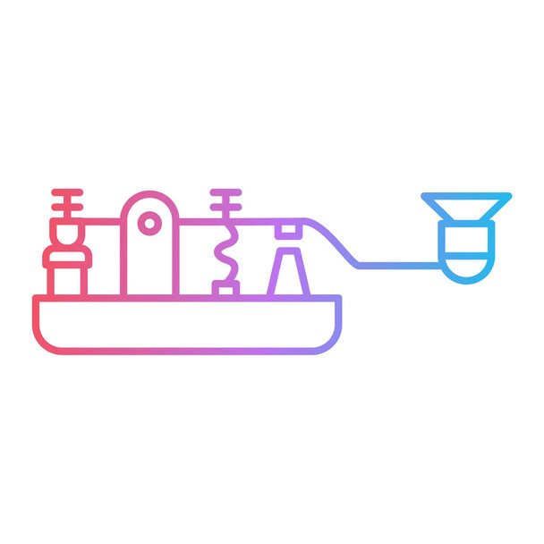 oil tanker icon. outline illustration of water pump vector icons for web - Διάνυσμα, εικόνα