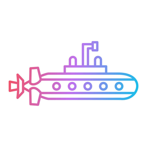 значок підводного човна. начерк ілюстрації корабля Векторні піктограми для Інтернету
 - Вектор, зображення