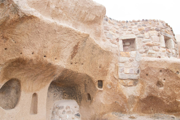 Kasteel Uchisar in de Cappadocië. Turkije - Foto, afbeelding