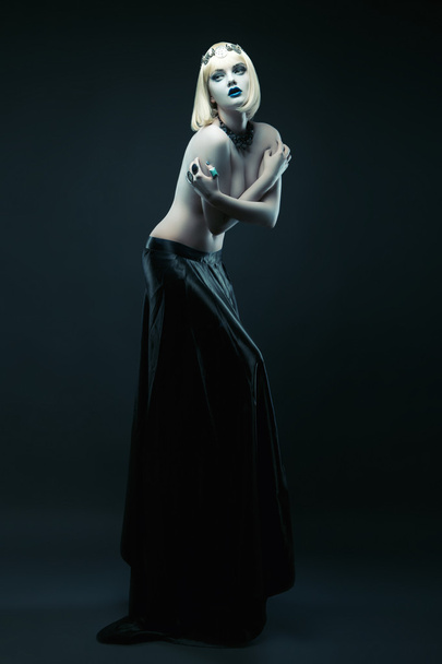 high white woman in black skirt - Fotografie, Obrázek