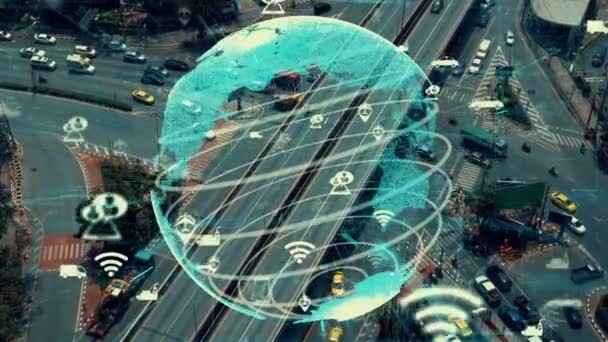 Intelligens közlekedési technológiaátalakítási koncepció a jövőbeli közúti forgalomirányítás számára - Felvétel, videó
