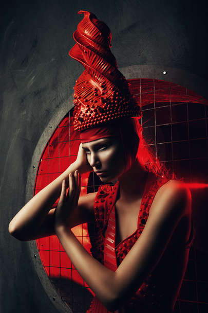 Passion woman in red dress - Foto, Bild