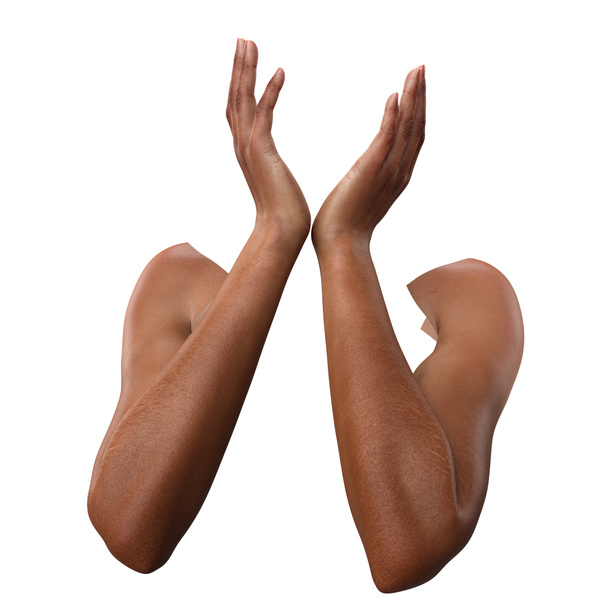 gestes isolés de la main, illustration 3D, rendu 3D - Photo, image