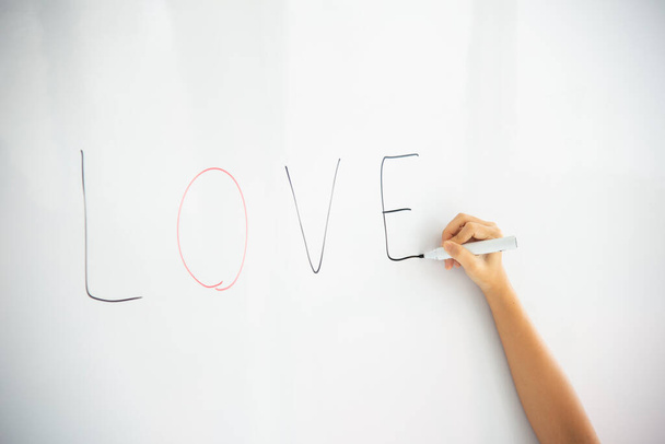 word love isolated on white background - Foto, Bild