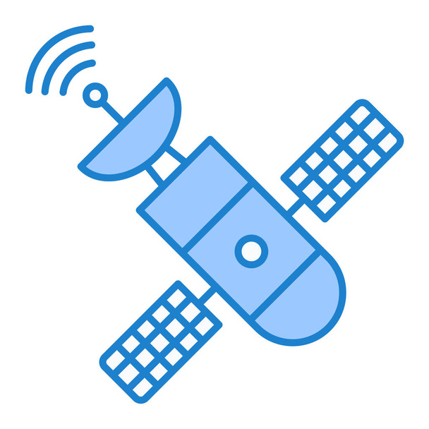 ícone de antena de satélite. esboçar pictograma vetorial de sinal de rádio. símbolo de contorno isolado - Vetor, Imagem