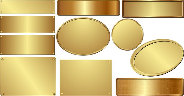 golden plaques - Vektor, kép