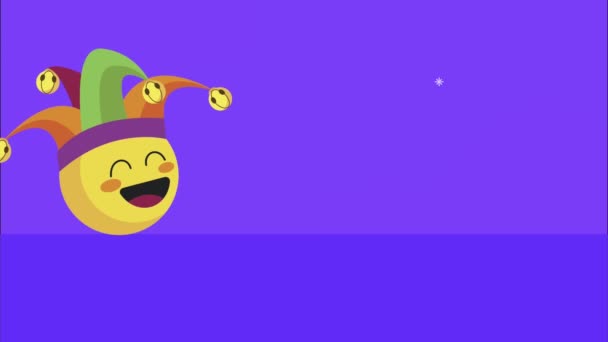 april fools day animation with joker emojis - Footage, Video