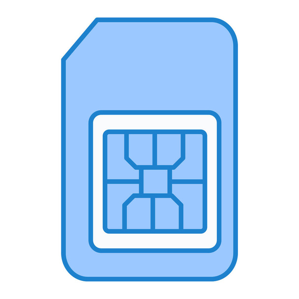 Sim tarjeta icono vector ilustración
 - Vector, imagen