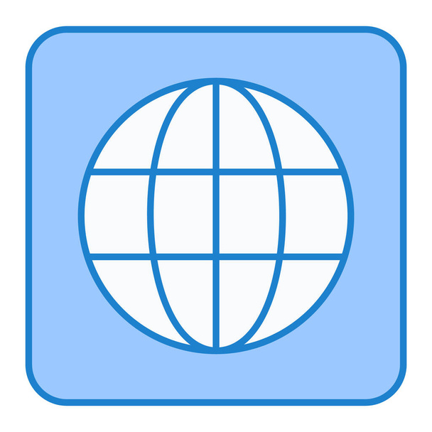 icona del mondo. pulsante internet su sfondo bianco - Vettoriali, immagini