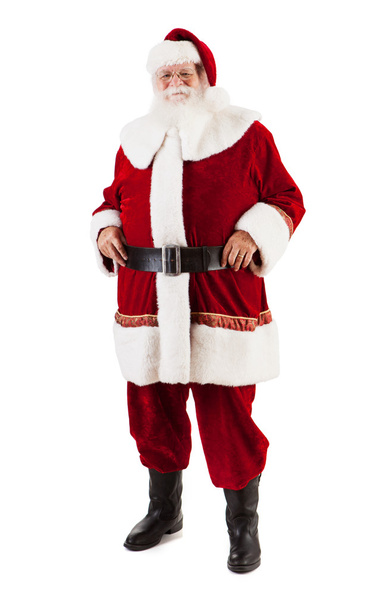 Santa Claus Smiling At Camera With Hands On Hips - Photo, Image