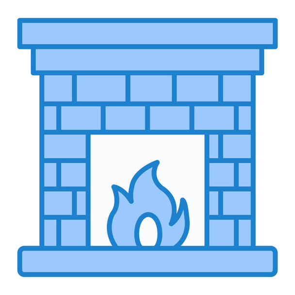 fireplace. web icon simple illustration - Vector, Image