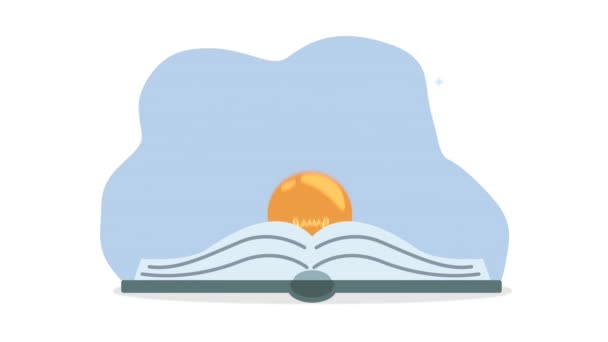 libro de texto con animación bulbo - Metraje, vídeo