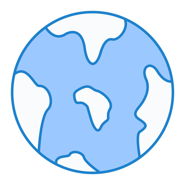 икона планеты Земля. Контурная иллюстрация векторных значков глобуса для сети - Вектор,изображение