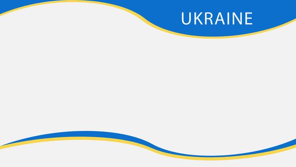 Ukrainische Flagge auf weißem Hintergrund. Die ukrainische Flagge schwenkend. Nationales Symbol. Vektorillustration - Vektor, Bild