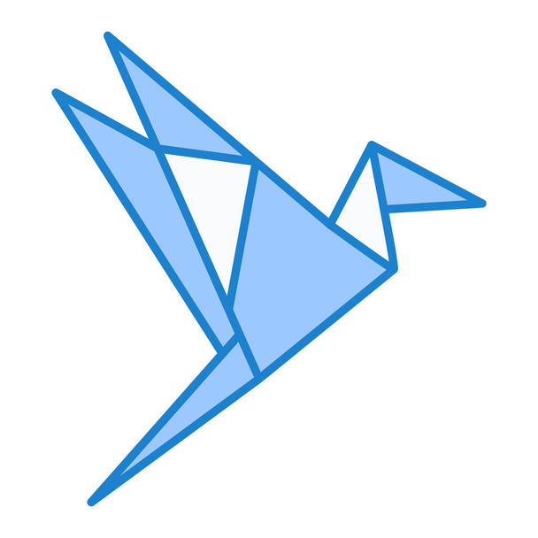 origami paper plane icon. simple illustration of bird vector symbol for web - Vettoriali, immagini