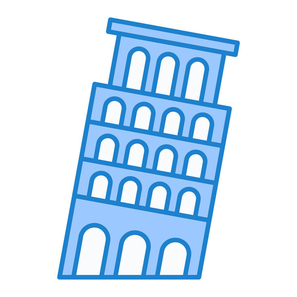 Pisa Castle icoon. cartoon van toeristische oriëntatiepunt vector pictogrammen voor web design geïsoleerd op witte achtergrond - Vector, afbeelding