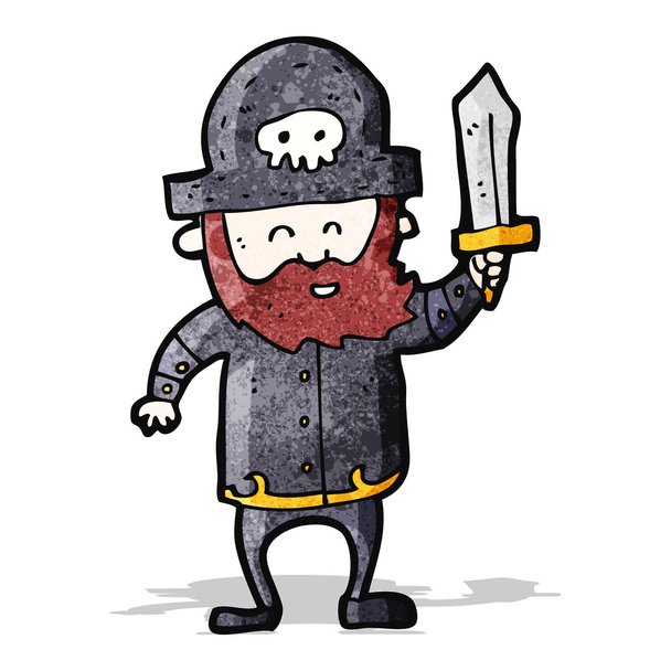 Cartoon Piraat kapitein - Vector, afbeelding