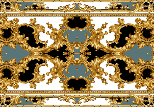 elementos barrocos dorados y adornos - Foto, Imagen