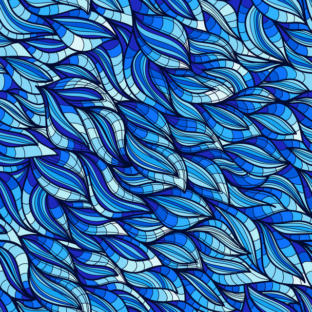 Abstract seamless wave pattern, handmade waves background. - Vektori, kuva