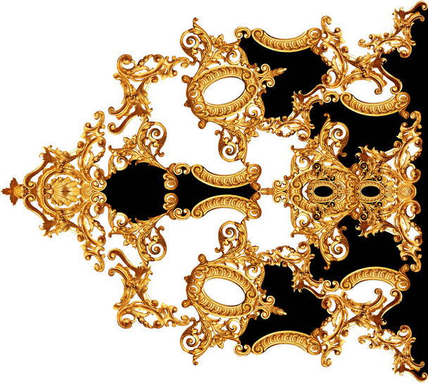 elementos barrocos dorados y adornos - Foto, imagen