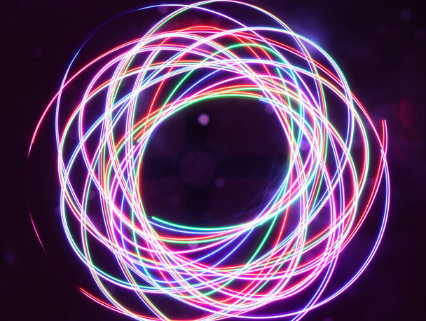 velkolepá barevná světla s geometrickými tvary speciální efekty - Fotografie, Obrázek