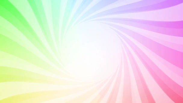 Silmukka animaatio sateenkaaren värinen tiivistetty linjat ja vaikutus taustat, jotka pyörivät ja pyörivät pyöreällä liikkeellä - Materiaali, video