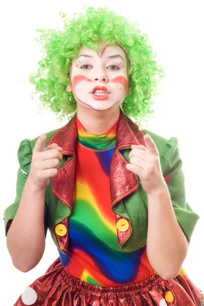Portrait of female clown - Zdjęcie, obraz