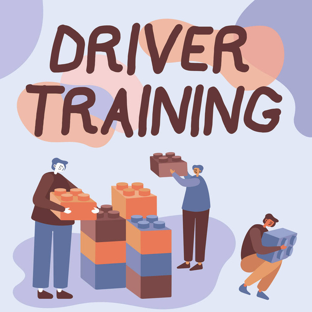 Text zeigt Inspiration Driver Training. Word Written on bereitet einen neuen Fahrer auf den Erwerb eines Führerscheins vor.. - Foto, Bild