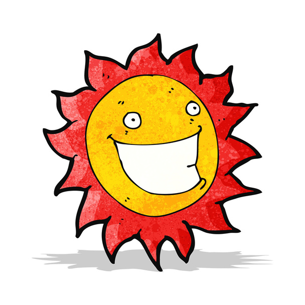 sun cartoon character - Vector, Imagen