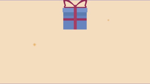blaue Geschenkboxen Muster Animation - Filmmaterial, Video