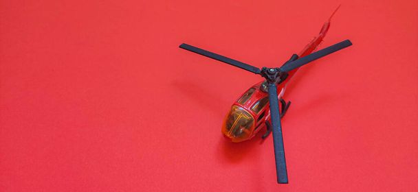 red toy airplane on background - Foto, Bild