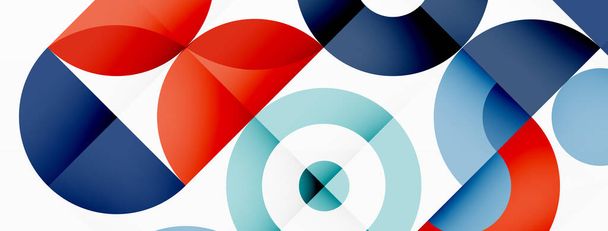 Fondo abstracto círculo colorido. Plantilla para fondo de pantalla, banner, presentación, fondo - Vector, Imagen