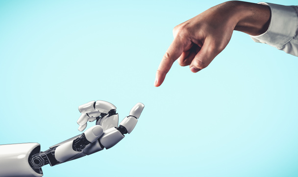 Intelligenza artificiale e apprendimento automatico futuri per robot o cyborg droidi AI - Foto, immagini