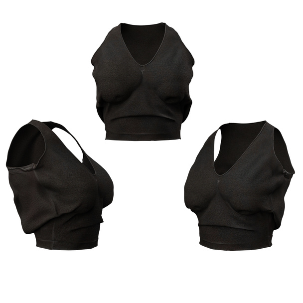 Camiseta aislada femenina Ropa casual, Ilustración 3D, Representación 3D - Foto, Imagen