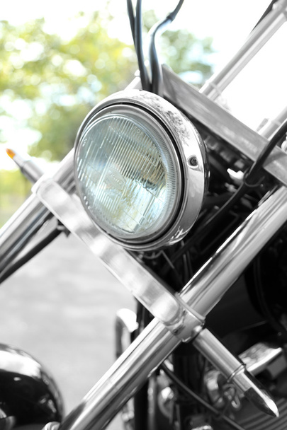 Motor bike headlight, close-up - Фото, изображение