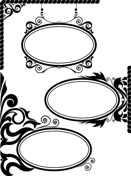 Oval frames - Vector, Image